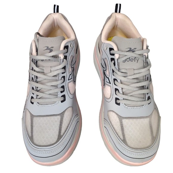 Gravity Defyer Gdefyer Women's ION Sneaker Size 10 Pink Gray Lace Up Athleisure - Picture 2 of 11